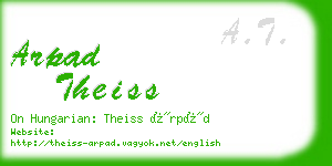 arpad theiss business card
